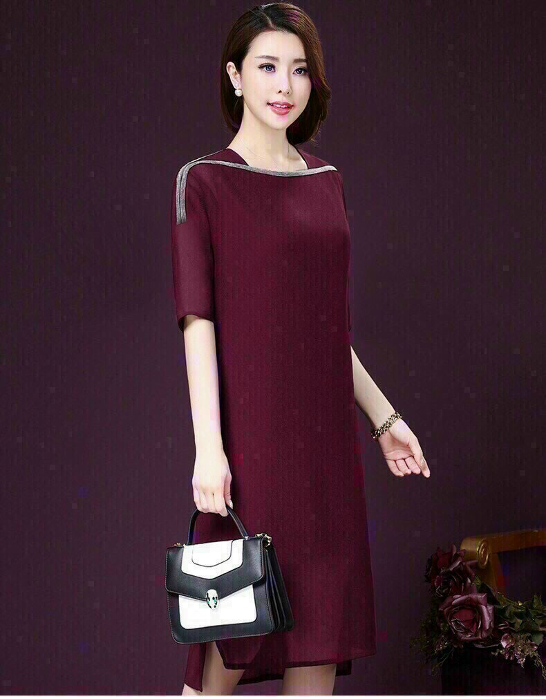 Đầm Voan Suông Kết Đá - HN929